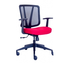 Ergonominė kėdė "Dalarö" su tinklelio atlošu bei aptraukta aukštos kokybės audiniu, minkšto poliuretano sėdyne, juoda