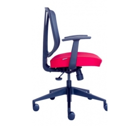Ergonominė kėdė "Dalarö" su tinklelio atlošu bei aptraukta aukštos kokybės audiniu, minkšto poliuretano sėdyne, juoda