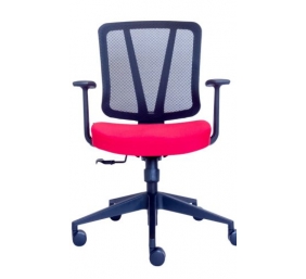 Ergonominė kėdė "Dalarö" su tinklelio atlošu bei aptraukta aukštos kokybės audiniu, minkšto poliuretano sėdyne, juoda