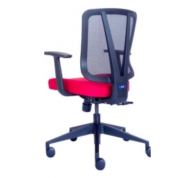 Ergonominė kėdė "Dalarö" su tinklelio atlošu bei aptraukta aukštos kokybės audiniu, minkšto poliuretano sėdyne, juoda