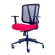 Ergonominė kėdė "Dalarö" su tinklelio atlošu bei aptraukta aukštos kokybės audiniu, minkšto poliuretano sėdyne, juoda