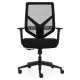 Ergonominė, tvirta biuro kėdė "Saltvik" su tvirto tinkliuko atlošu bei reguliuojamo aukščio porankiais, juoda