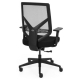 Ergonominė, tvirta biuro kėdė "Saltvik" su tvirto tinkliuko atlošu bei reguliuojamo aukščio porankiais, juoda