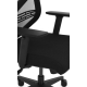 Ergonominė, tvirta biuro kėdė "Saltvik" su tvirto tinkliuko atlošu bei reguliuojamo aukščio porankiais, juoda