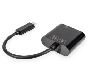 Digitus | USB-Type-C Gigabit Ethernet Adapter + PD with power delivery function | DN-3027 | Black | USB-C port to a Gigabit network connection