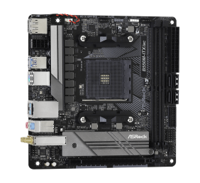 ASRock B550M-ITX/AC | Processor family AMD | Processor socket AM4 | DDR4 | Supported hard disk drive interfaces SATA, M.2 | Number of SATA connectors 4