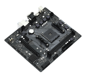 ASRock | A520M-HVS | Processor family AMD | Processor socket AM4 | DDR4 DIMM | Memory slots 2 | Supported hard disk drive interfaces SATA3, M.2 | Number of SATA connectors 4 | Chipset AMD A520 | Micro ATX