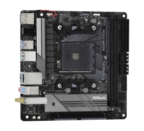 ASRock A520M-ITX/AC | Processor family AMD | Processor socket AM4 | DDR4 | Supported hard disk drive interfaces SATA, M.2 | Number of SATA connectors 4
