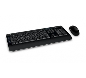 Klaviatūra belaidė Microsoft Wireless Desktop 3050 with AES (EN-RU) (PP3-00018),  juoda