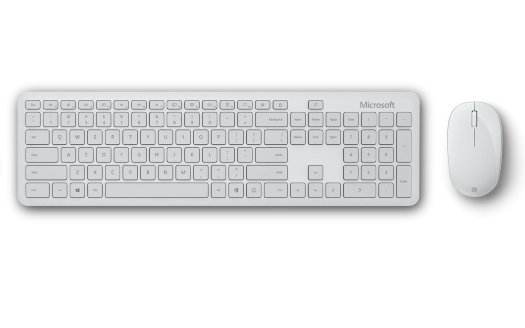 Microsoft | Bluetooth Desktop | Keyboard and Mouse Set | Wireless | Mouse included | Batteries included | US | Bluetooth | Glacier | 461.6 g | Wireless connection