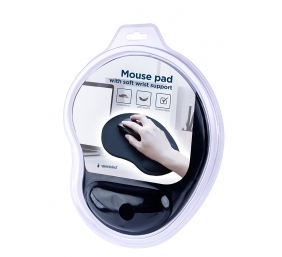 Gembird | Mouse Pad with Soft Wrist Support | MP-ERGO-01 | 240 x 200 x 4 mm | Black