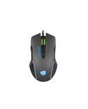 GENESIS Fury Hustler 6400 DPI RGB Gaming Mouse , Wired, Black