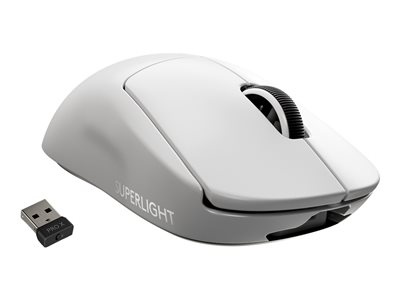 Logitech G PRO X SUPERLIGHT Belaidė žaidimų pelė, RF Wireless, 25600 DPI, Balta