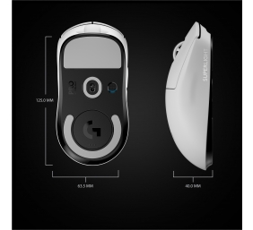 Bevielė žaidimų pelė Logitech G Pro x SuperLight, Balta