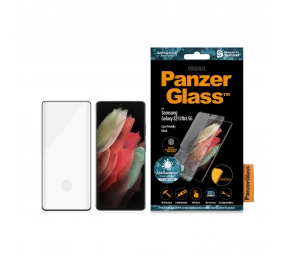 PanzerGlass | Samsung | Galaxy S21 Ultra Series | Antibacterial glass | Black | Case Friendly, Compatible with the in-screen fingerprint reader | Antifingerprint screen protector