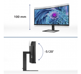 Philips | UltraWide LCD Monitor | 346E2CUAE | 34  " | VA | WQHD | 21:9 | 100 Hz | 4 ms | 3440 x 1440 | 300 cd/m² | HDMI ports quantity 1 | Black | Warranty 36 month(s)