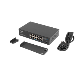 LANBERG switch PoE 19inch 10-port 100MB