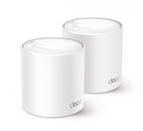 TP-LINK | AX3000 Whole Home Mesh Wi-Fi 6 System | Deco X60 (2-pack) | 802.11ax | 2402+574 Mbit/s | 10/100/1000 Mbit/s | Ethernet LAN (RJ-45) ports 2 | Mesh Support Yes | MU-MiMO Yes | Antenna type 4xInternal per Deco uni