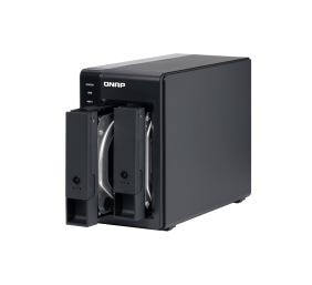 QNAP 2 Bay USB Type-C Direct Attached Storage with Hardware RAID | TR-002 | Micro | 6 GB | Black