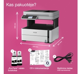 Epson | Multifunctional printer | EcoTank M3180 | Inkjet | Mono | All-in-one | A4 | Wi-Fi | Grey