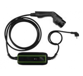 Green Cell | EV16 | GC EV PowerCable 3.6kW Schuko Type 2 mobile charger for charging electric cars and Plug-In hybrids | 3.6  kW | Output | 10/16 A | 6.5 m | Black