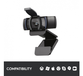 Logitech C920s PRO HD Internetinė kamera FHD 1920x1080, USB-A, Juoda
