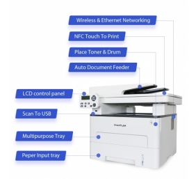 Pantum | Multifunctional Printer | M7100DW | Laser | Mono | A4 | Wi-Fi | White