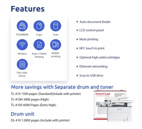 Pantum | Multifunctional Printer | M7100DW | Laser | Mono | A4 | Wi-Fi | White