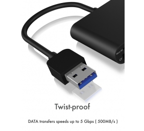 Raidsonic | ICY BOX | IB-CR301-U3 USB 3.0 External card reader | USB 3.0 Type-A | 3 x card reader slot: CF, SD, microSD