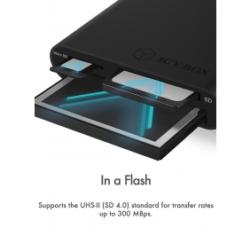 Raidsonic | ICY BOX | IB-CR301-U3 USB 3.0 External card reader | USB 3.0 Type-A | 3 x card reader slot: CF, SD, microSD