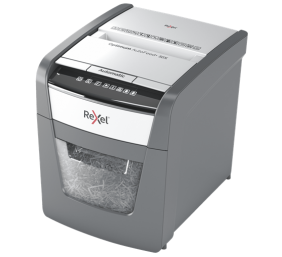 Rexel Optimum AutoFeed+ 50X Dokumentų naikiklis Cross cut shredding 4x28mm P-4 20L 55dB, Pilka/Juoda