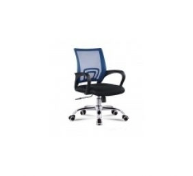 Biuro kėdė DELI su fiksuotais porankiais, juoda/mėlyna 