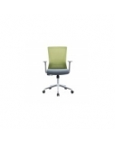 Biuro kėdė LURA su fiksuotais porankiais, pilka/žalia 