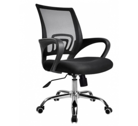 Biuro kėdė DELI su fiksuotais porankiais, juoda/pilka 