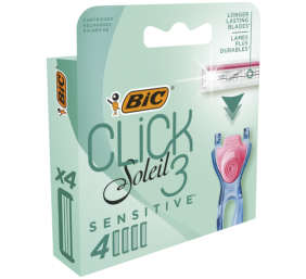 BIC Skustuvo keičiamos galvutės SOLEIL CLICK SENSITIVE (4 vnt.)