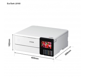 Epson Wireless Photo Printer | EcoTank L8160 | Inkjet | Colour | Inkjet Multifunctional Printer | A4 | Wi-Fi | Grey