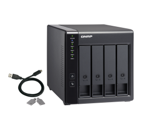 QNAP | 4-Bay | TR-004 | Up to 4 HDD/SSD Hot-Swap | Micro processor with hardware RAID