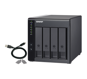 QNAP | 4-Bay | TR-004 | Up to 4 HDD/SSD Hot-Swap | Micro processor with hardware RAID