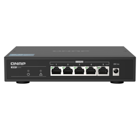 QNAP | 5 port 2.5Gbps Auto Negotiation (2.5G/1G/100M) | QSW-1105-5T | Unmanaged | Desktop | Gigabit Ethernet (copper) ports quantity 5