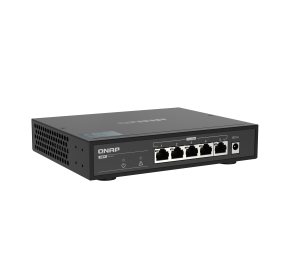 QNAP | 5 port 2.5Gbps Auto Negotiation (2.5G/1G/100M) | QSW-1105-5T | Unmanaged | Desktop | Gigabit Ethernet (copper) ports quantity 5