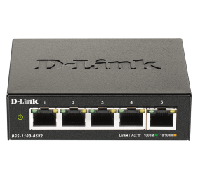 D-Link | Smart Managed Switch | DGS-1100-05V2/E | Managed L2 | Rackmountable | Gigabit Ethernet (copper) ports quantity 5