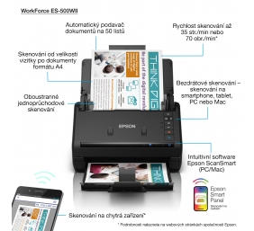 Epson | WorkForce ES-500WII | Colour | Document Scanner