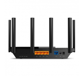 Archer AX73 | 802.11ax | 4804+574 Mbit/s | 10/100/1000 Mbit/s | Ethernet LAN (RJ-45) ports 4 | Mesh Support No | MU-MiMO Yes | No mobile broadband | Antenna type 6xExternal | 1× USB 3.0