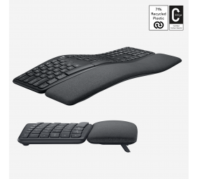Bevielė klaviatūra Logitech Ergo K860, Grafitinė (US)