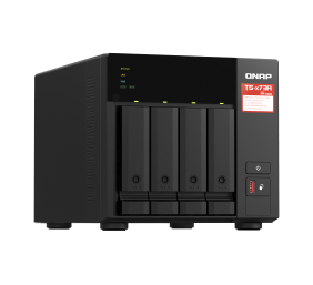 QNAP | 4-Bay QTS and QuTS hero NAS | TS-473A-8G | Up to 4 HDD/SSD Hot-Swap | AMD Ryzen | Ryzen V1500B Quad-Core | Processor frequency 2.2 GHz | 8 GB | DDR4