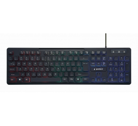 Gembird | "Rainbow" Backlight Multimedia Keyboard | KB-UML-02 | Keyboard | Wired | US | Black | N/A