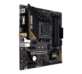 Asus | TUF GAMING A520M-PLUS | Processor family  AMD | Processor socket AM4 | DDR4 | Memory slots 4 | Supported hard disk drive interfaces SATA, M.2 | Number of SATA connectors 4 | Chipset  AMD A520 | Micro ATX