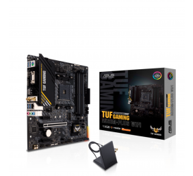 Asus | TUF GAMING A520M-PLUS | Processor family  AMD | Processor socket AM4 | DDR4 | Memory slots 4 | Supported hard disk drive interfaces SATA, M.2 | Number of SATA connectors 4 | Chipset  AMD A520 | Micro ATX