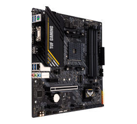 Asus | TUF GAMING A520M-PLUS II | Processor family AMD | Processor socket AM4 | DDR4 DIMM | Memory slots 4 | Supported hard disk drive interfaces 	SATA, M.2 | Number of SATA connectors 4 | Chipset  AMD A520 | Micro ATX