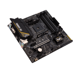 Asus | TUF GAMING A520M-PLUS II | Processor family AMD | Processor socket AM4 | DDR4 DIMM | Memory slots 4 | Supported hard disk drive interfaces 	SATA, M.2 | Number of SATA connectors 4 | Chipset  AMD A520 | Micro ATX